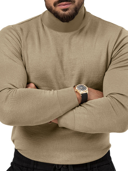 Cozy Chic Turtleneck Long Sleeve Tee for Effortless Autumn Style