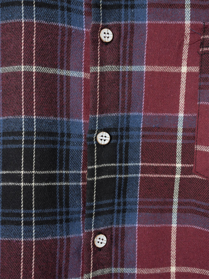 Stylish Men's Brushed Plaid Long-Sleeve Shirt for Effortless Autumn-Winter Chic - MENLL
