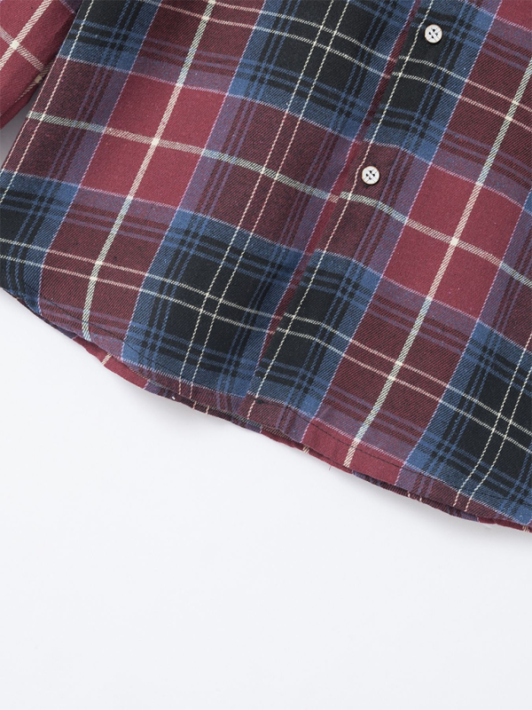 Stylish Men's Brushed Plaid Long-Sleeve Shirt for Effortless Autumn-Winter Chic - MENLL
