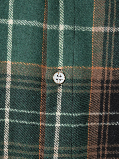 Stylish Men's Brushed Plaid Long-Sleeve Shirt for Effortless Autumn-Winter Chic - MENLL