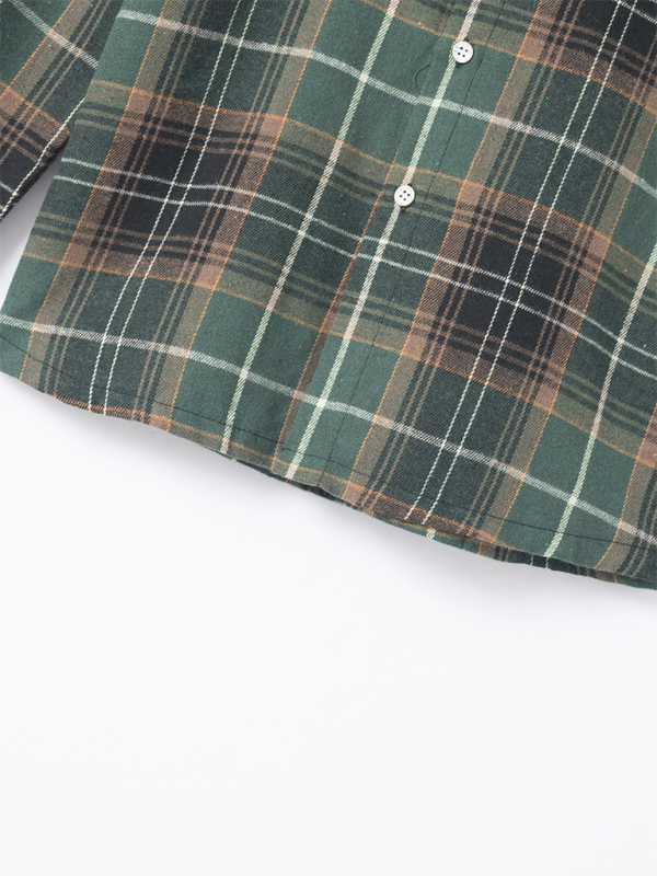 Stylish Men's Brushed Plaid Long-Sleeve Shirt for Effortless Autumn-Winter Chic - MENLL