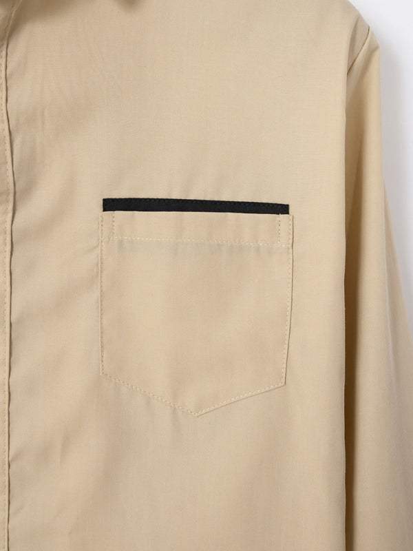 Stylish Men's Color Block Long Sleeve Shirt - Perfect for Business and Casual Elegance - MENLL