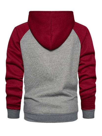 Versatile Men's Hooded Zipper Cardigan with Color Block Design - Perfect for All Seasons! - MENLL