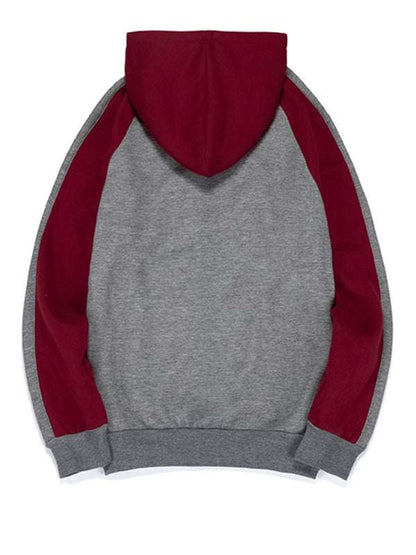 Versatile Men's Hooded Zipper Cardigan with Color Block Design - Perfect for All Seasons! - MENLL