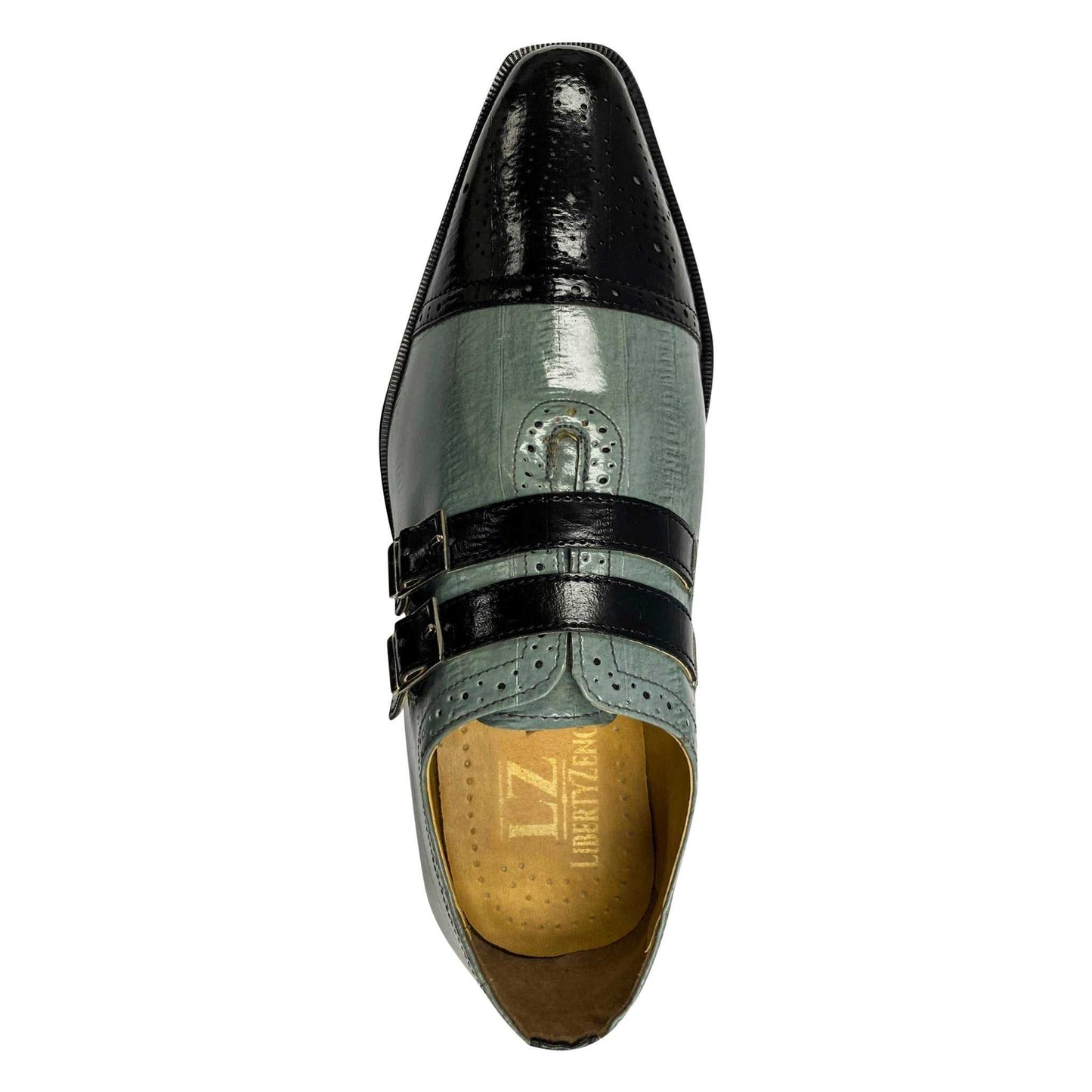 LIBERTYZENO Men's Double Buckle Monk Strap Leather Dress Shoes - MENLL