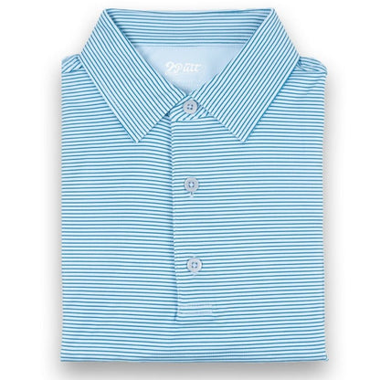 2putt Light Blue Stripe Men's Polo - Main Product Image