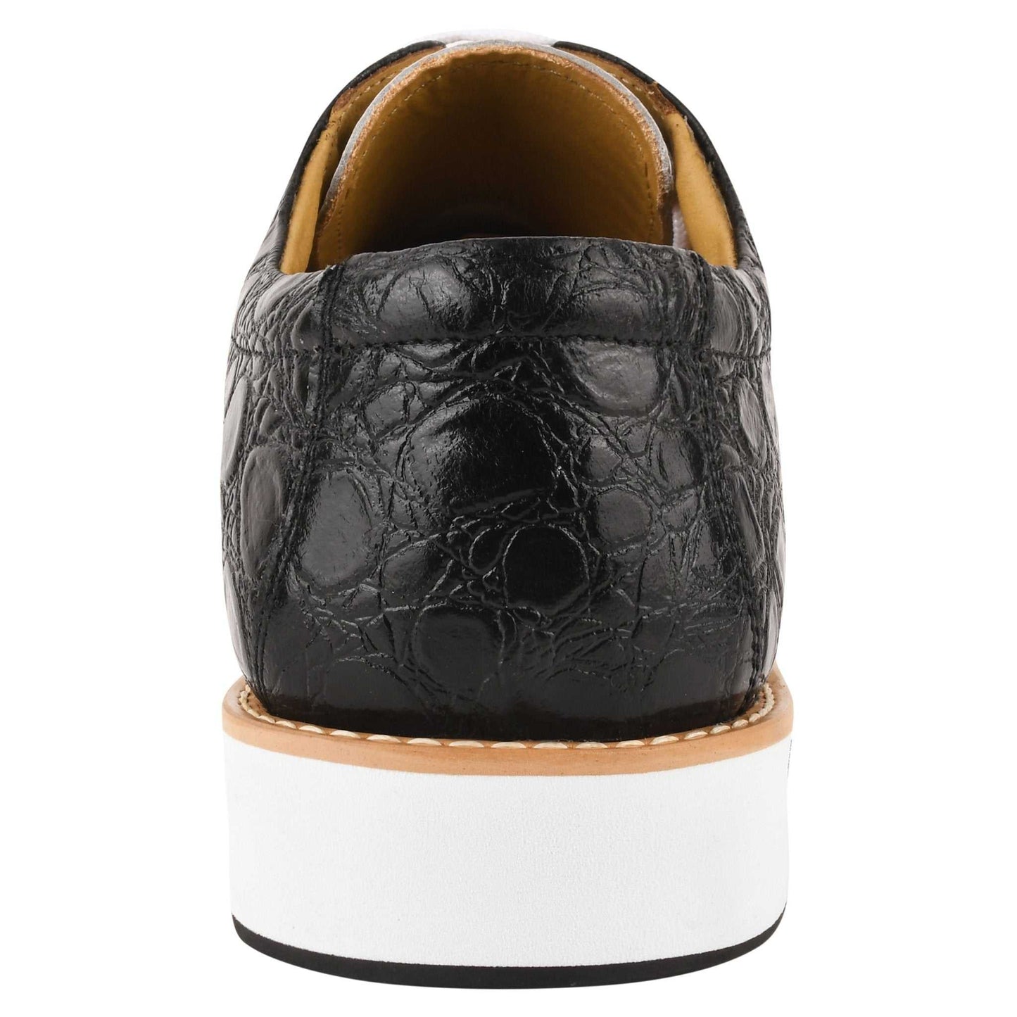 Lucky mens oxford croco lizard print casual shoes - MENLL