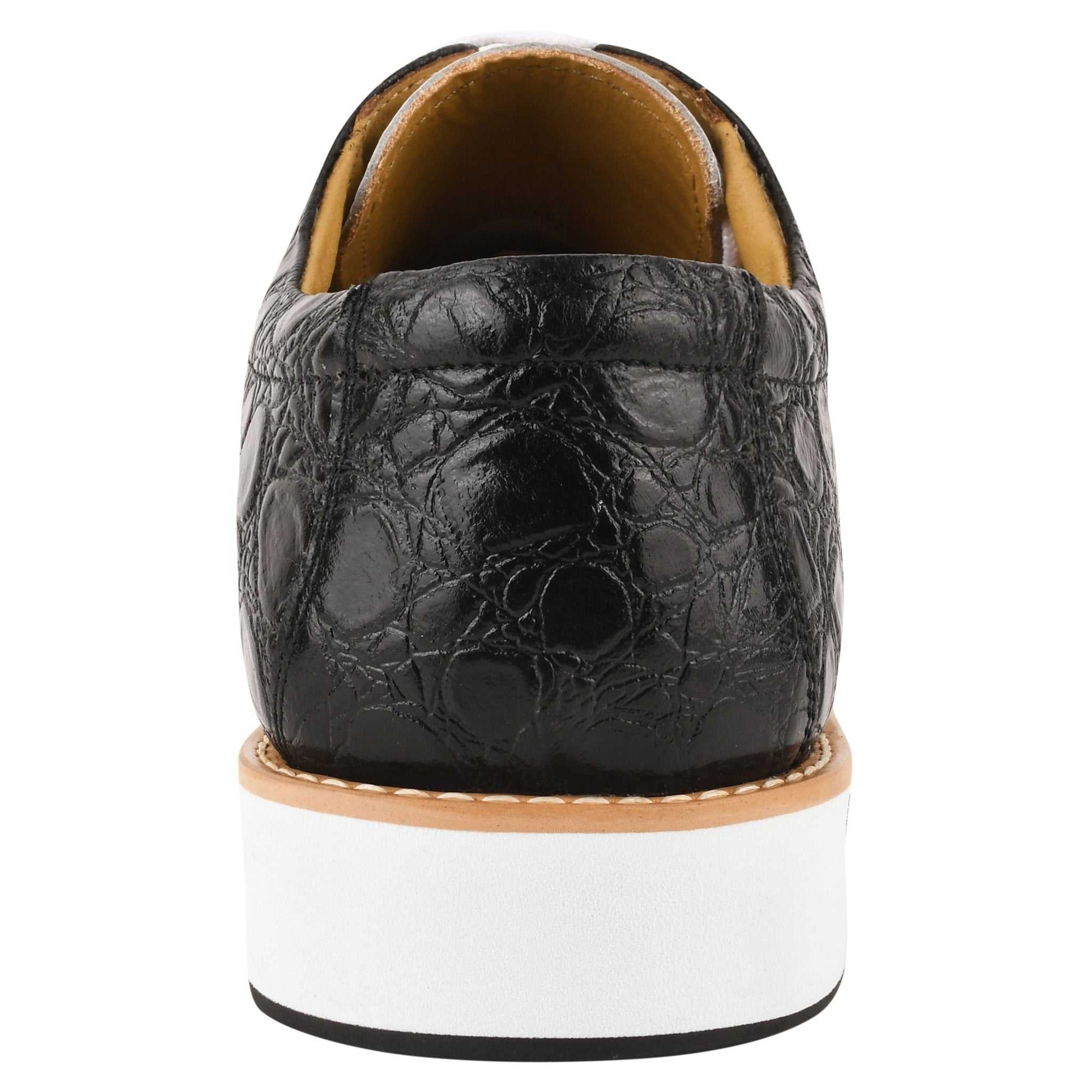 Lucky mens oxford croco lizard print casual shoes - MENLL