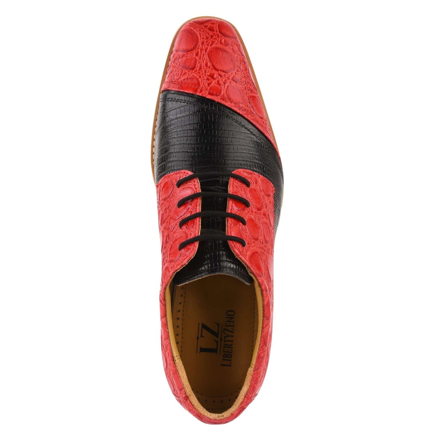 Lucky mens oxford croco lizard print casual shoes - MENLL
