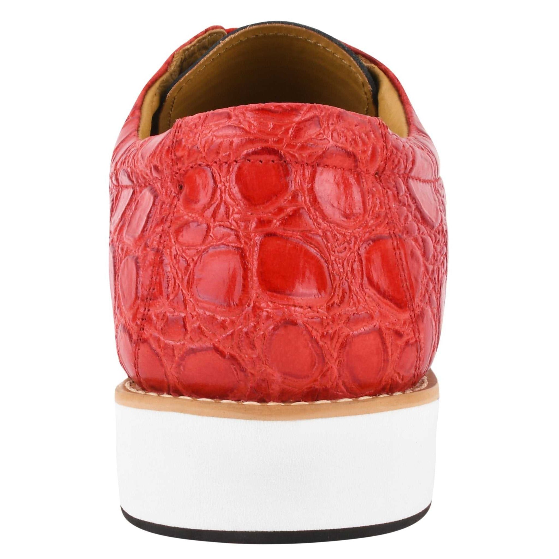 Lucky mens oxford croco lizard print casual shoes - MENLL