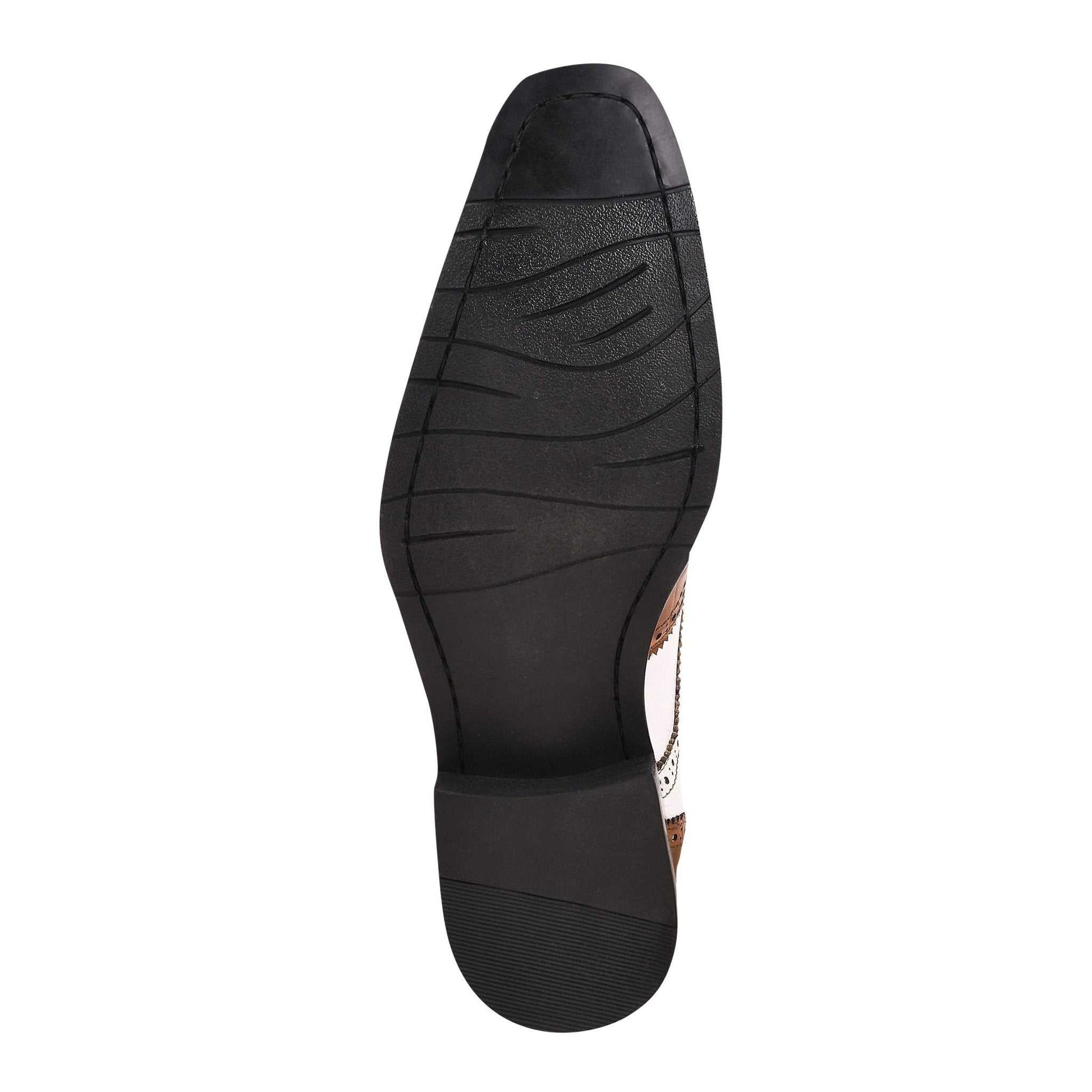 Macon Leather and Suede Crocodile Printed Oxford Dress Shoes - MENLL