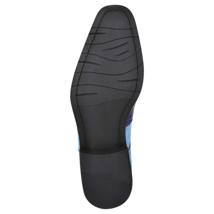 Macon Leather and Suede Crocodile Printed Oxford Dress Shoes - MENLL