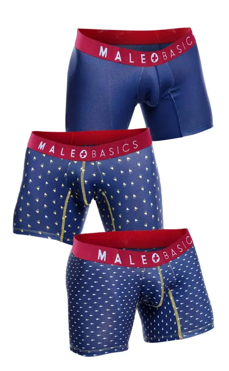 MaleBasics 3-Pack Boxer Brief Marine Malebasics