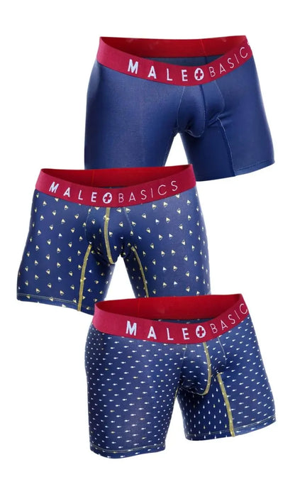 MaleBasics 3-Pack Boxer Brief Marine Malebasics