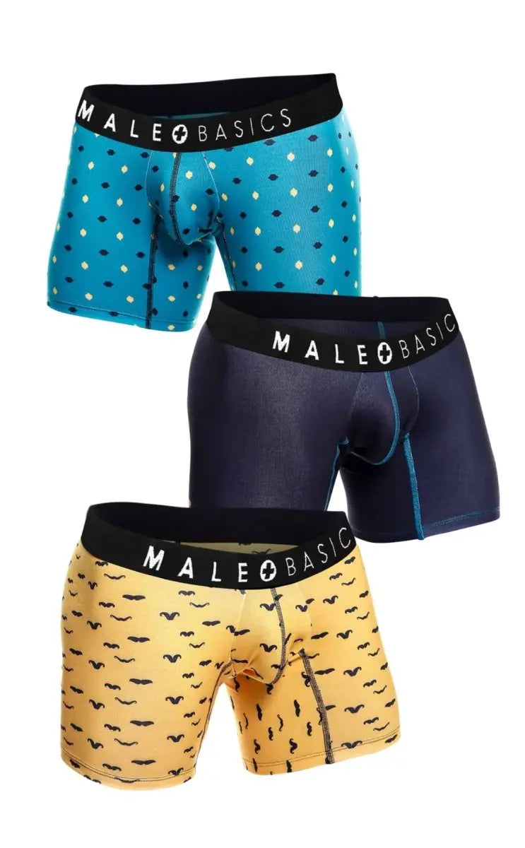 MaleBasics 3-Pack Boxer Brief Stache Malebasics