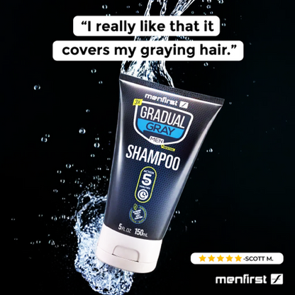 Menfirst Club: Gray Hair Care Made Easy - Monthly Gradual Gray 3-in-1 Shampoo Subscription - Buy and Save! - MENLL