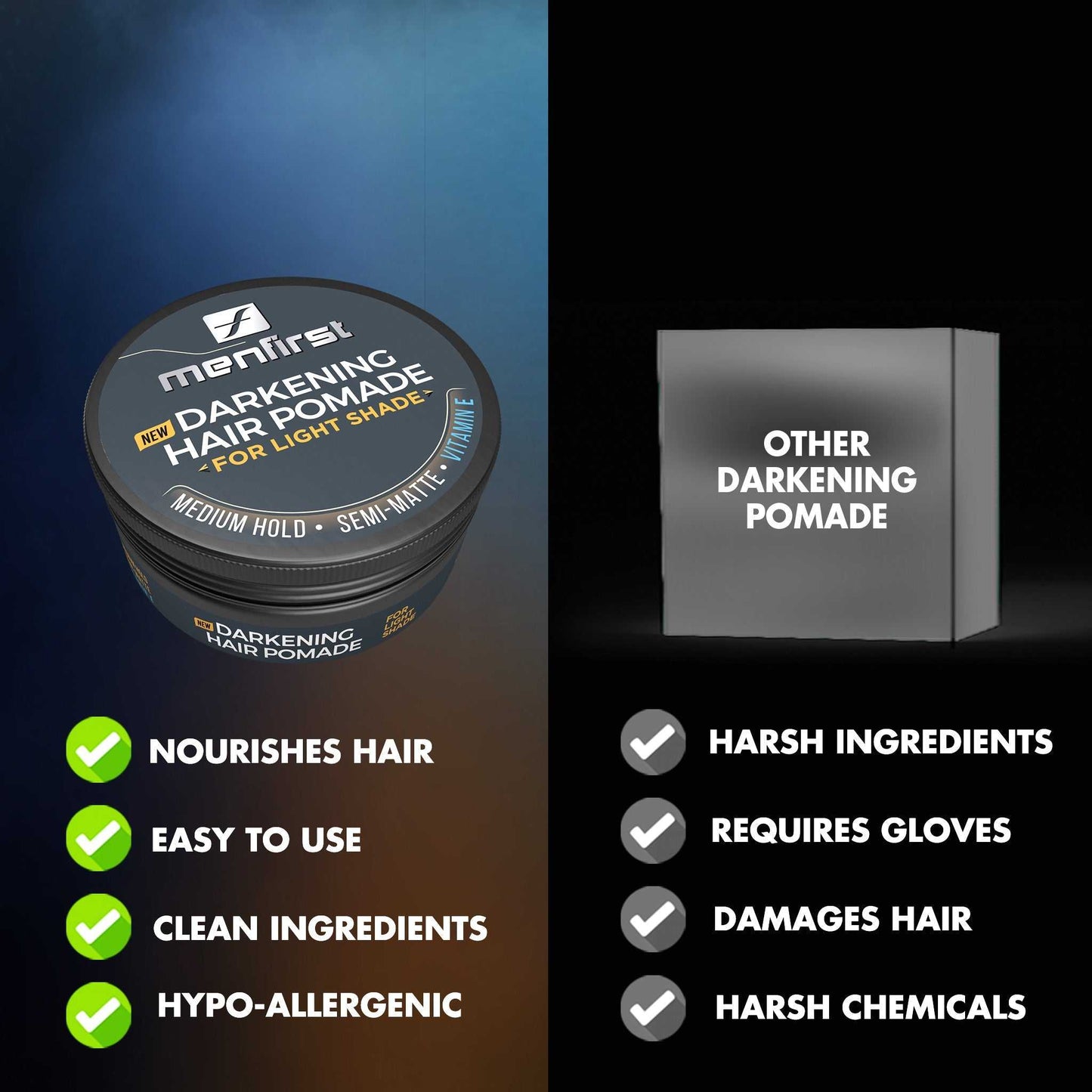 Menfirst -Darkening  Hair Pomade for Men - MENLL