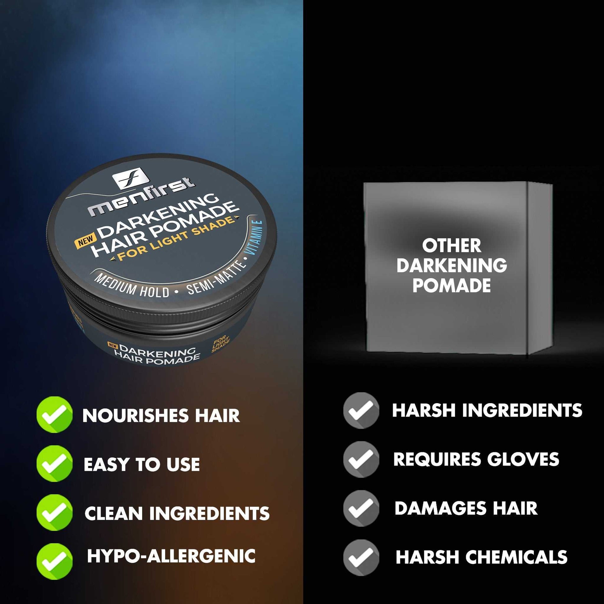 Menfirst -Darkening  Hair Pomade for Men - MENLL