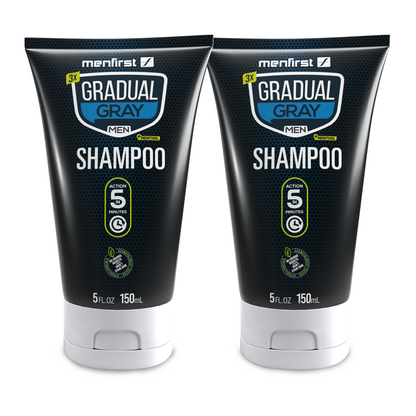 Menfirst Gradual Gray - 3-in-1 Shampoo - Natural Darkening Formula - 1 Pack - 5 Oz Each - MENLL
