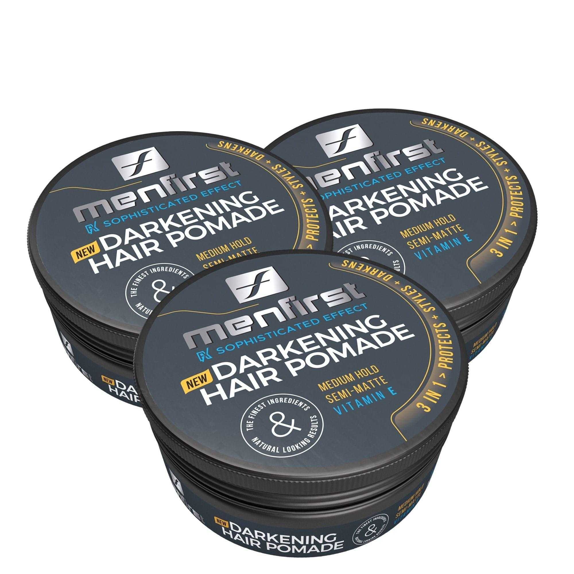 Menfirst Darkening Hair Pomade for Men 3 Pack - Instantly Darkens Gray Hair