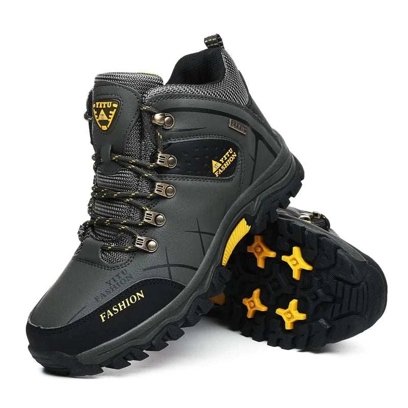 Ultimate Winter Shield: Waterproof Leather Snow Boots for Men - Super Warm Hiking & Work Footwear, Sizes 39-47 - MENLL