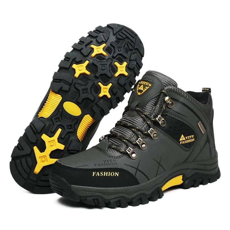 Ultimate Winter Shield: Waterproof Leather Snow Boots for Men - Super Warm Hiking & Work Footwear, Sizes 39-47 - MENLL