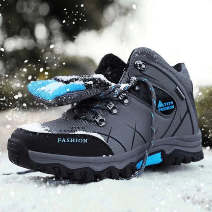 Ultimate Winter Shield: Waterproof Leather Snow Boots for Men - Super Warm Hiking & Work Footwear, Sizes 39-47 - MENLL
