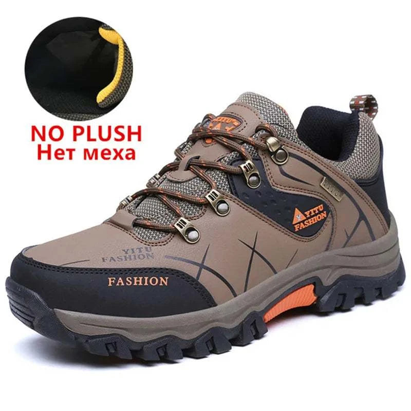 Ultimate Winter Shield: Waterproof Leather Snow Boots for Men - Super Warm Hiking & Work Footwear, Sizes 39-47 - MENLL
