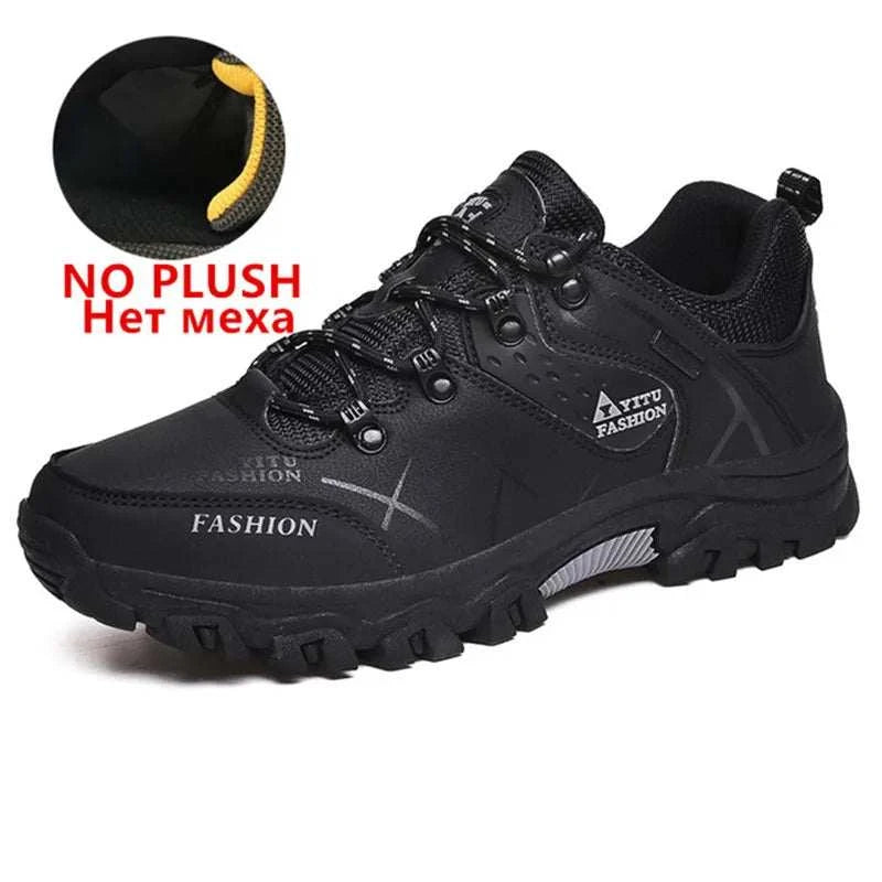 Ultimate Winter Shield: Waterproof Leather Snow Boots for Men - Super Warm Hiking & Work Footwear, Sizes 39-47 - MENLL