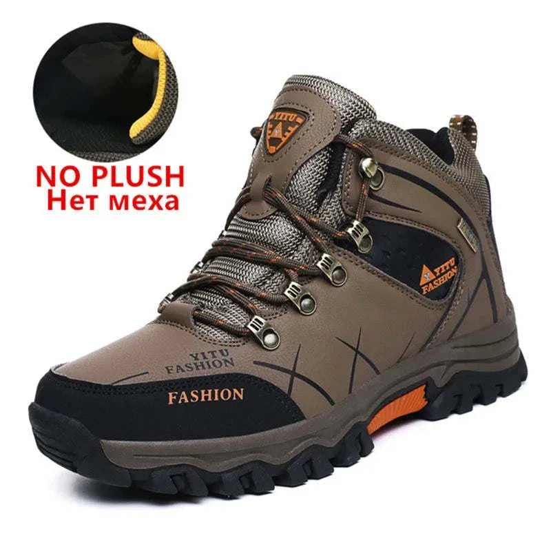 Ultimate Winter Shield: Waterproof Leather Snow Boots for Men - Super Warm Hiking & Work Footwear, Sizes 39-47 - MENLL