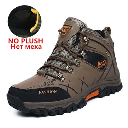 Ultimate Winter Shield: Waterproof Leather Snow Boots for Men - Super Warm Hiking & Work Footwear, Sizes 39-47 - MENLL