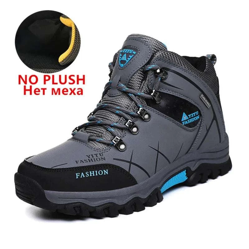 Ultimate Winter Shield: Waterproof Leather Snow Boots for Men - Super Warm Hiking & Work Footwear, Sizes 39-47 - MENLL