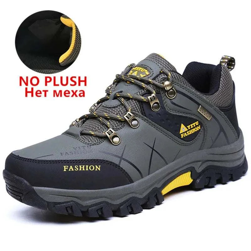 Ultimate Winter Shield: Waterproof Leather Snow Boots for Men - Super Warm Hiking & Work Footwear, Sizes 39-47 - MENLL