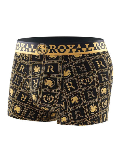 Luxurious Black & Gold Men's Boxer Shorts for Ultimate Comfort