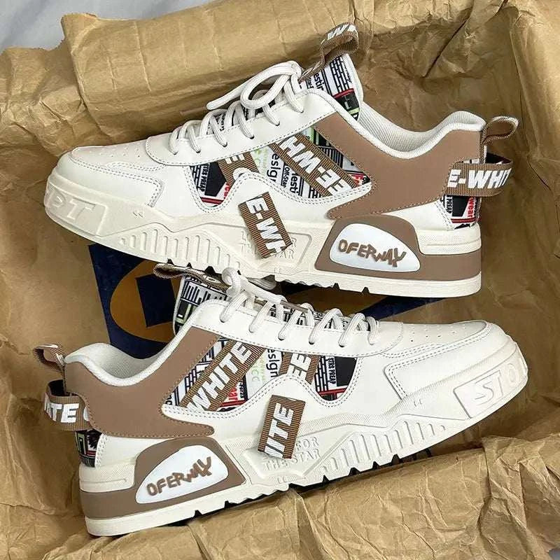 Elevate Your Style: Men's Chic Leather Platform Sneakers - MENLL