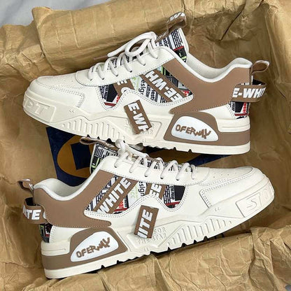 Elevate Your Style: Men's Chic Leather Platform Sneakers - MENLL