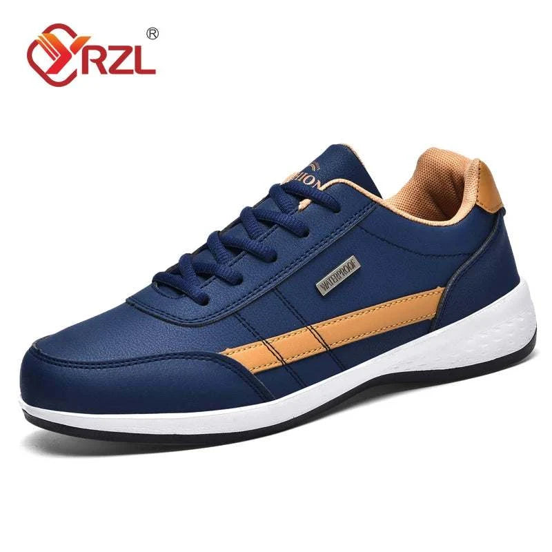 Adventure-Ready Waterproof Leather Sneakers for Men - MENLL
