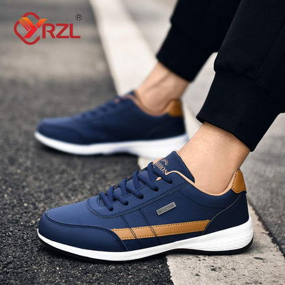 Adventure-Ready Waterproof Leather Sneakers for Men - MENLL