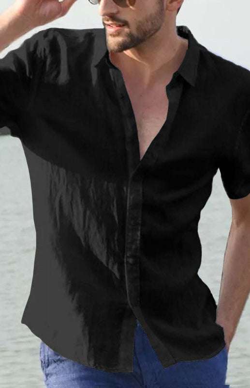 Breezy Hemp Button-Up Short-Sleeve Shirt for Effortless Summer Style - MENLL