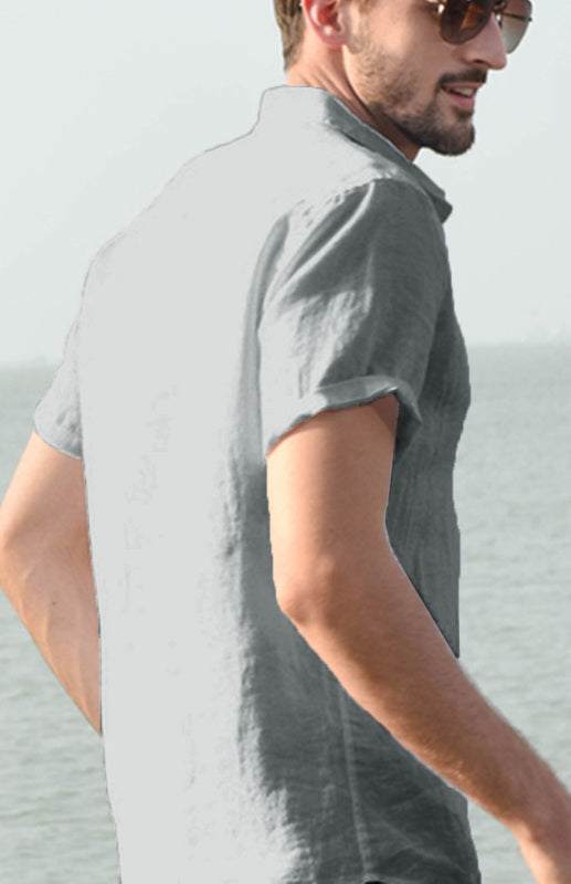 Breezy Hemp Button-Up Short-Sleeve Shirt for Effortless Summer Style - MENLL