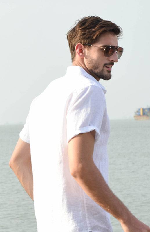 Breezy Hemp Button-Up Short-Sleeve Shirt for Effortless Summer Style - MENLL