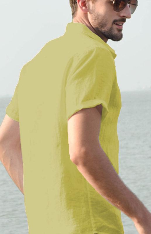 Breezy Hemp Button-Up Short-Sleeve Shirt for Effortless Summer Style - MENLL