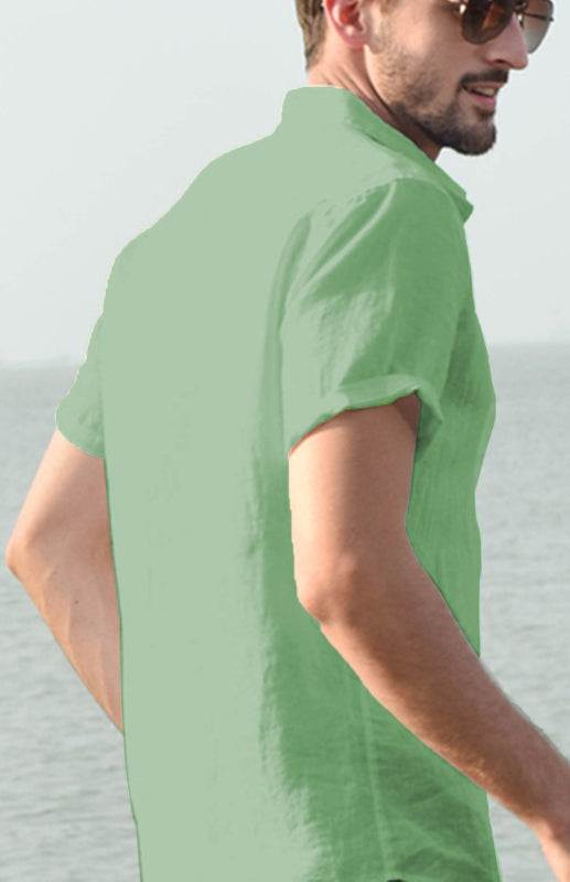 Breezy Hemp Button-Up Short-Sleeve Shirt for Effortless Summer Style - MENLL