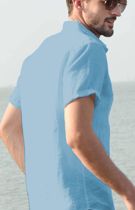 Breezy Hemp Button-Up Short-Sleeve Shirt for Effortless Summer Style - MENLL