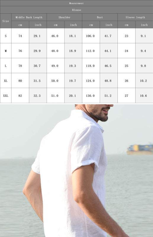 Breezy Hemp Button-Up Short-Sleeve Shirt for Effortless Summer Style - MENLL