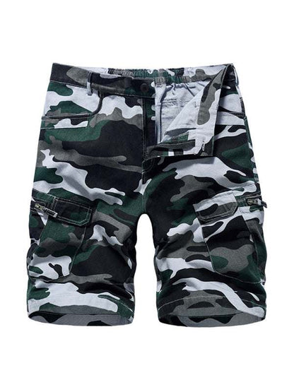 Adventure-Ready Men's Camouflage Cargo Shorts for Comfortable Outdoor Style - MENLL