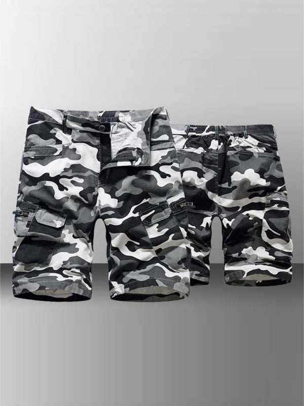 Adventure-Ready Men's Camouflage Cargo Shorts for Comfortable Outdoor Style - MENLL