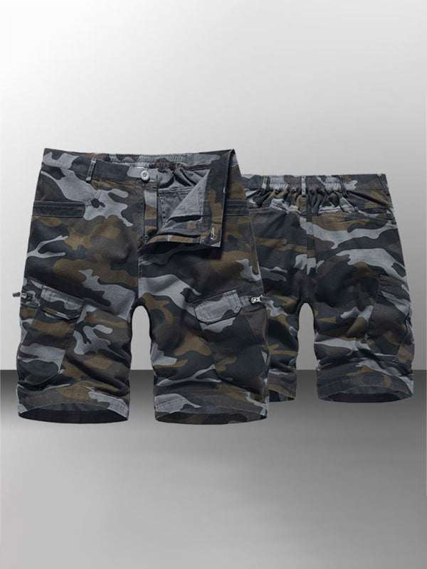 Adventure-Ready Men's Camouflage Cargo Shorts for Comfortable Outdoor Style - MENLL