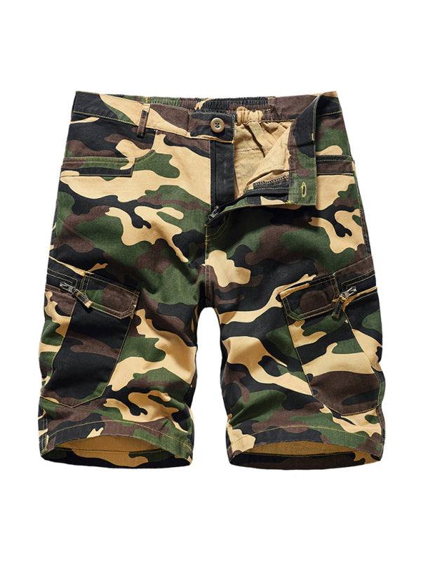 Adventure-Ready Men's Camouflage Cargo Shorts for Comfortable Outdoor Style - MENLL