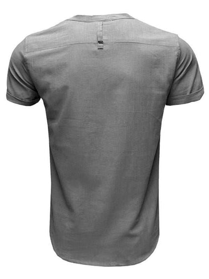 Breezy Linen-Cotton Short-Sleeve Shirt for Effortless Spring-Summer Style - MENLL